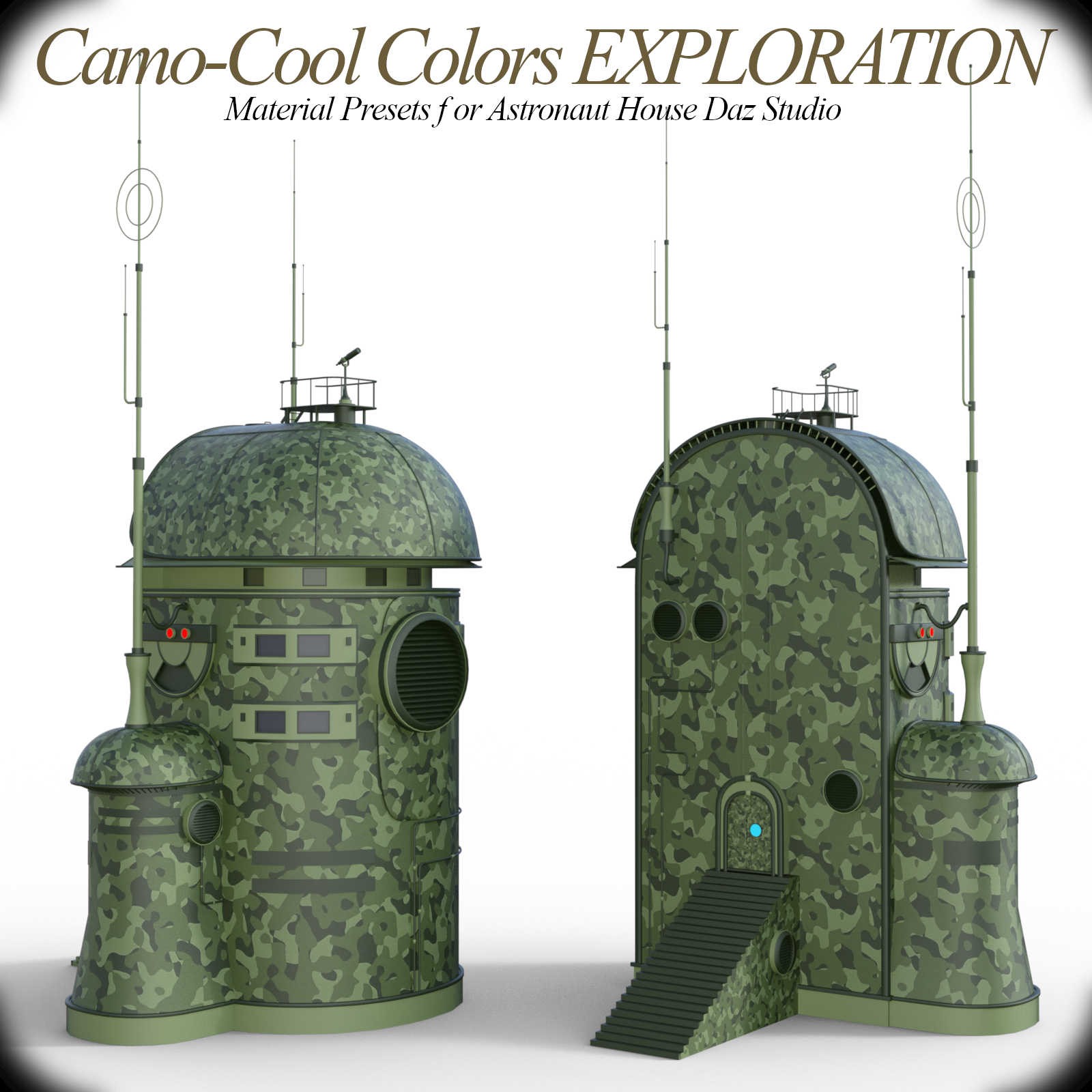 Camo-Cool EXPLORATION Styles for Astronaut House in Daz Studio by N/A