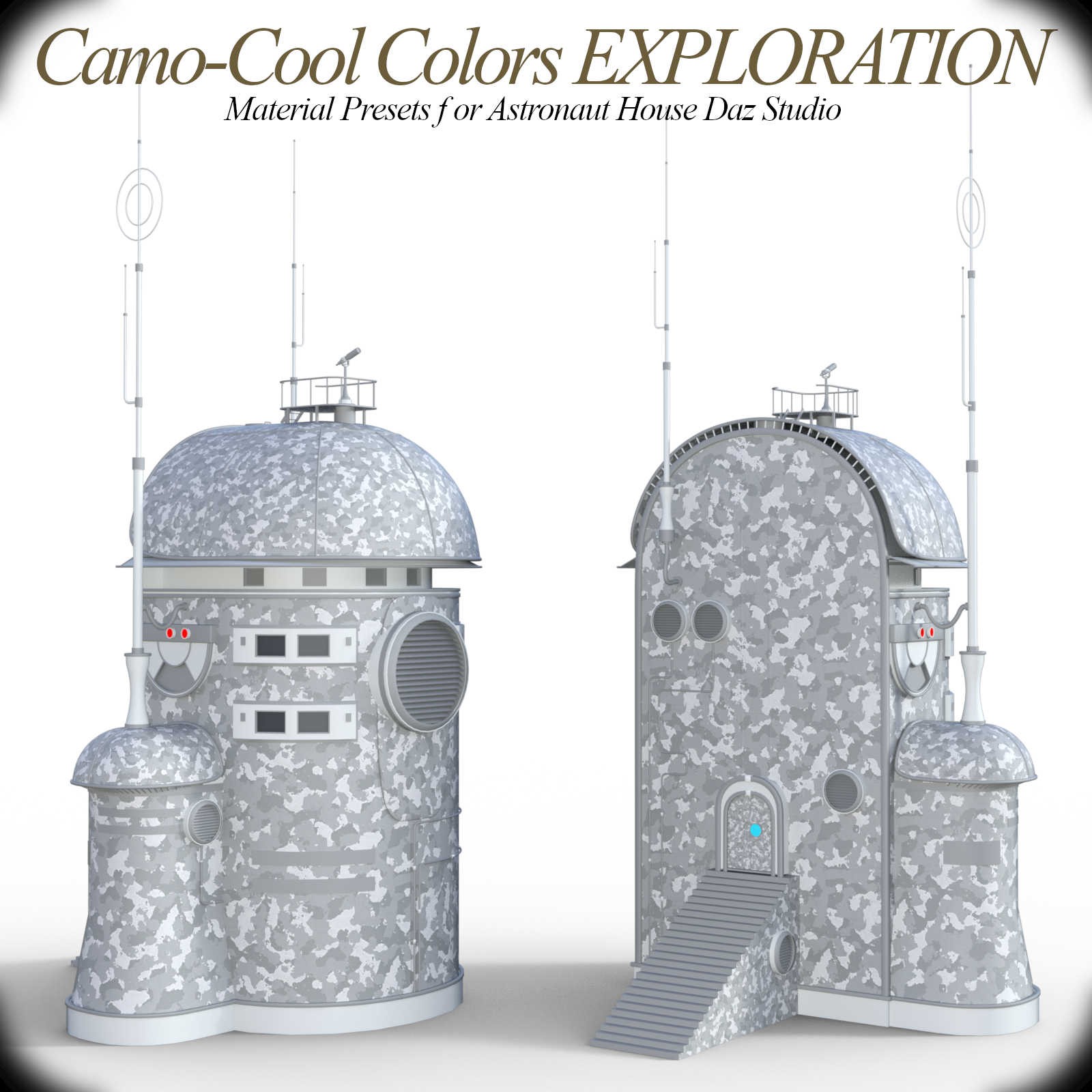 Camo-Cool EXPLORATION Styles for Astronaut House in Daz Studio by N/A