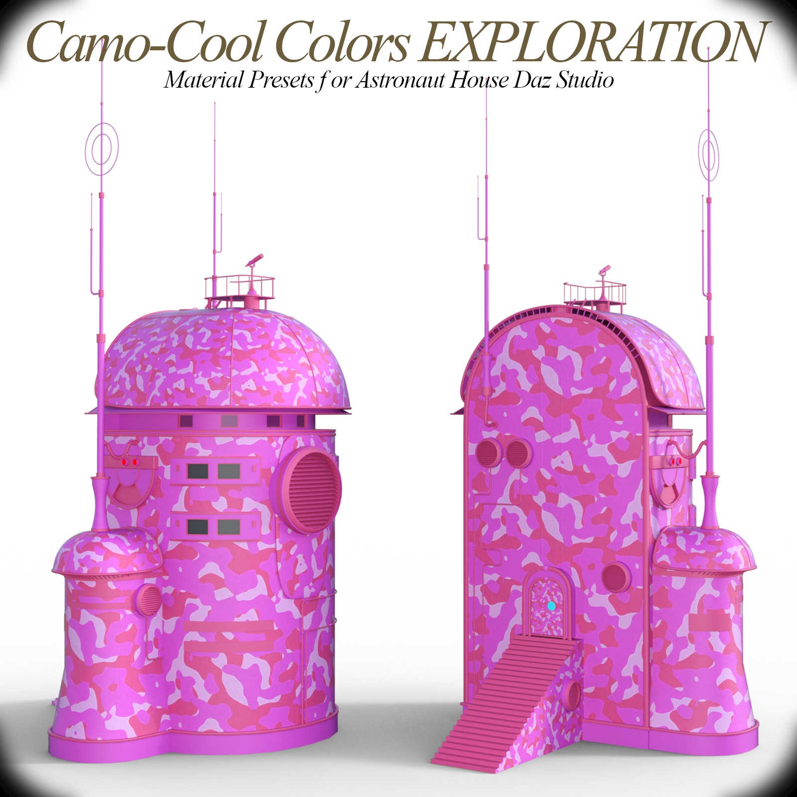 Camo-Cool EXPLORATION Styles for Astronaut House in Daz Studio by N/A
