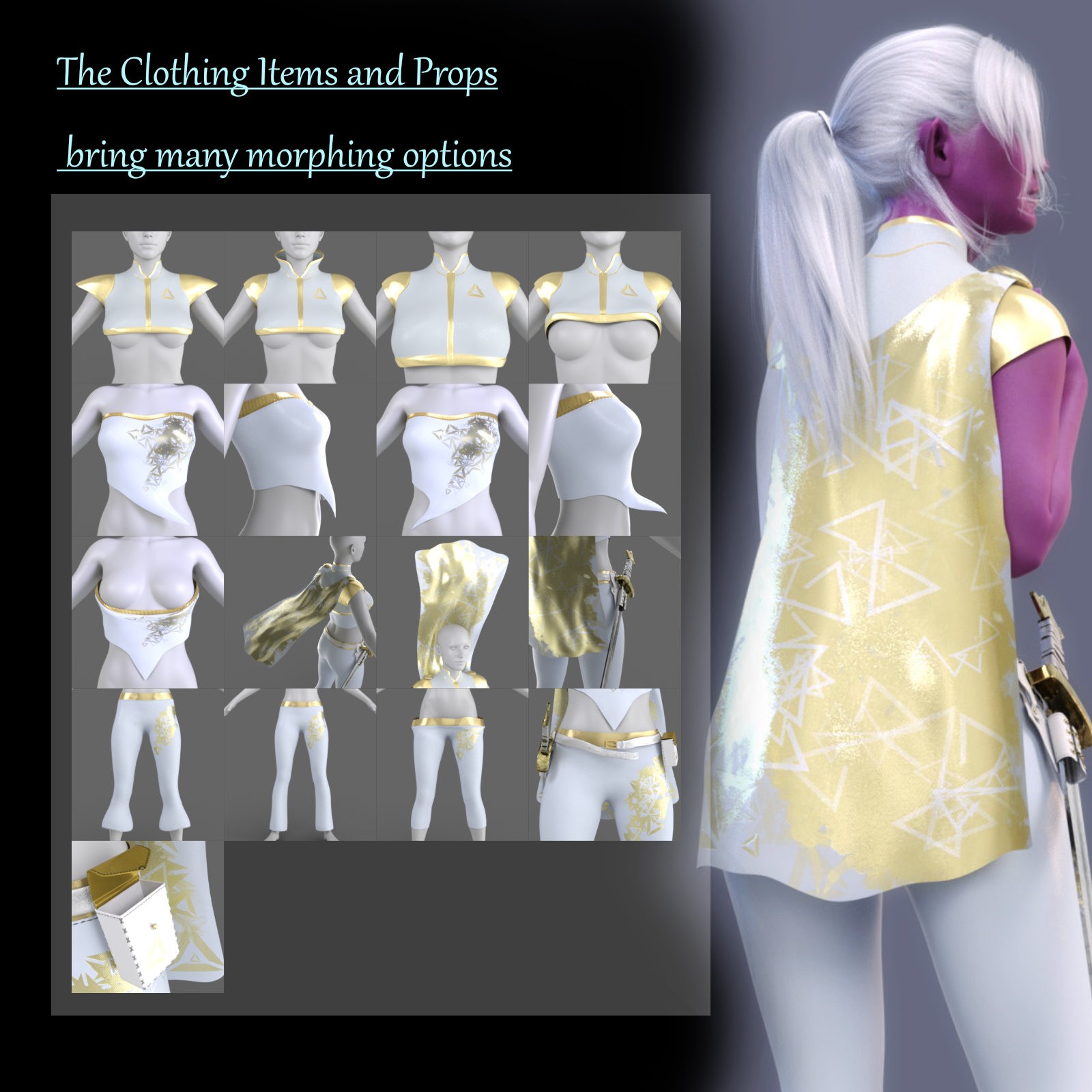 CW_Fantasy Chaos Combat Clothing for Genesis 8 Female by N/A