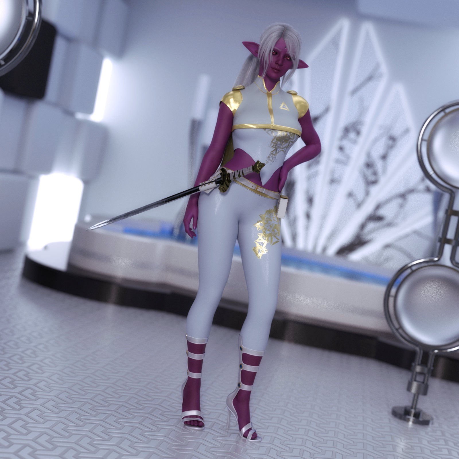 CW_Fantasy Chaos Combat Clothing for Genesis 8 Female by N/A