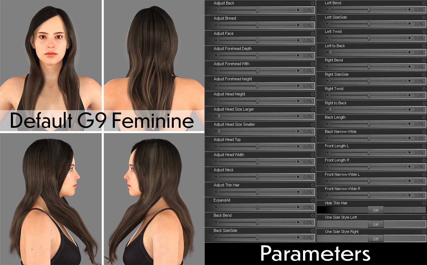 KFE Yuzuha Hair for Genesis 9 by N/A