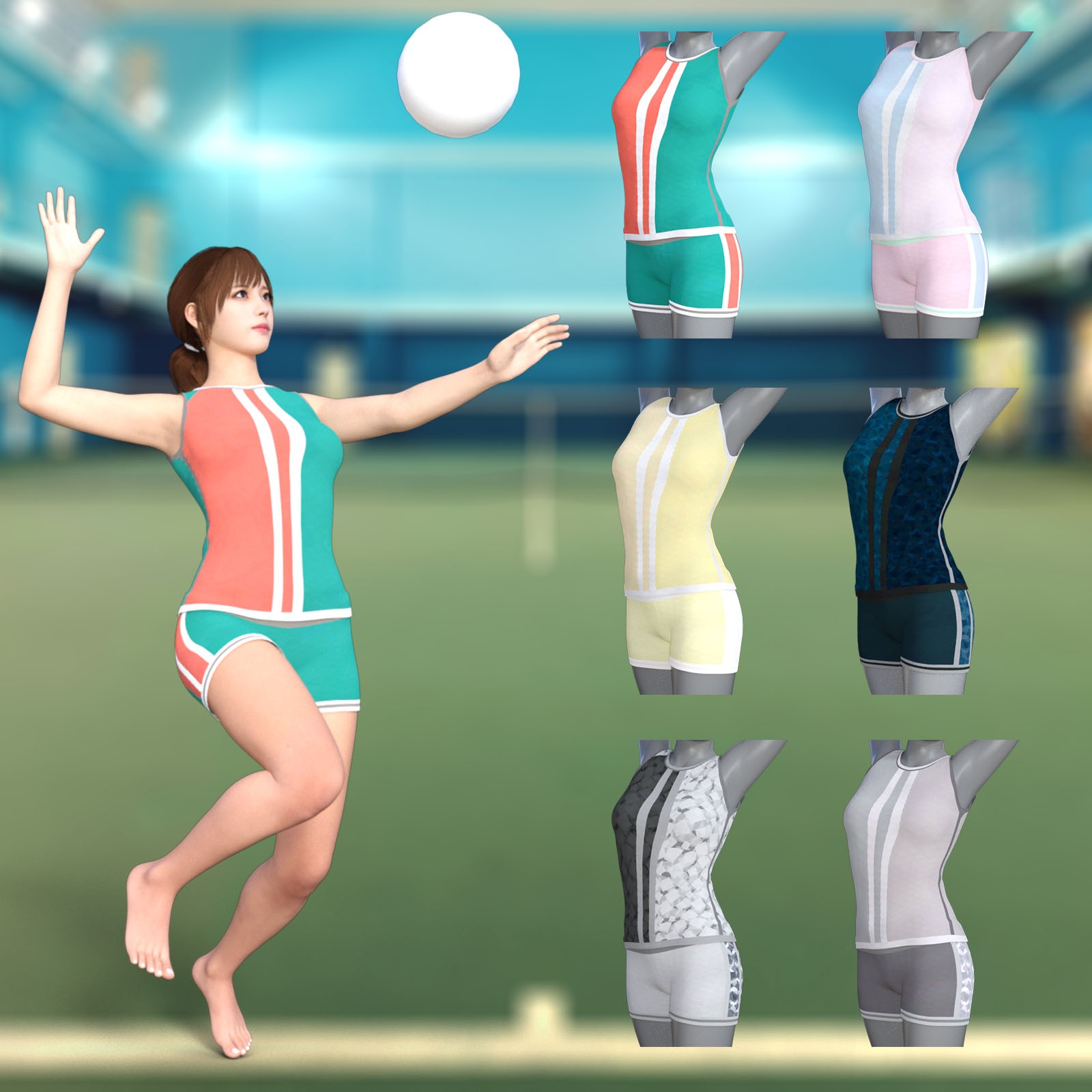 Volleyball Sportswear  for Genesis 8 and 8.1 Female by N/A
