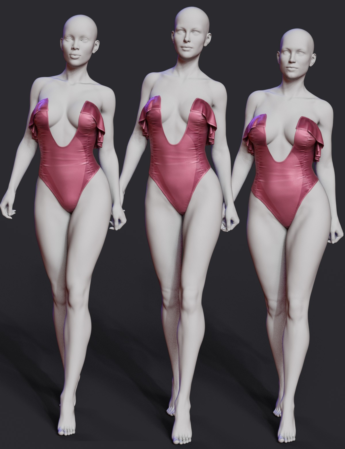 dForce Lotus Swimwear Genesis 8-8.1F by N/A