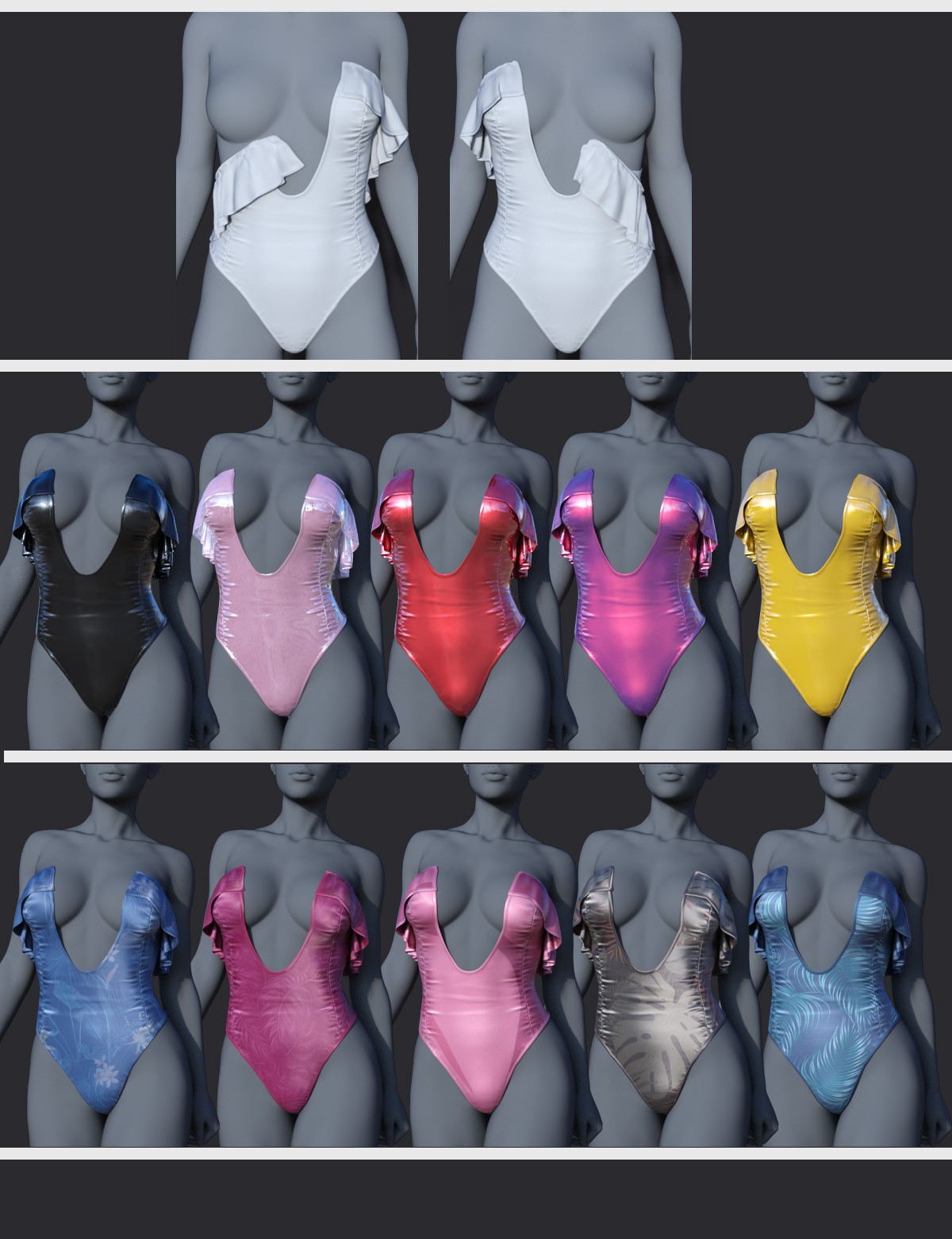 dForce Lotus Swimwear Genesis 8-8.1F by N/A