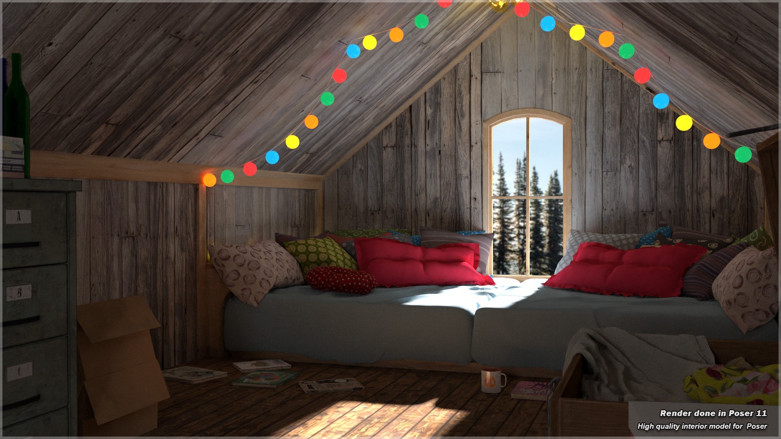 STZ Cozy attic for Poser by N/A