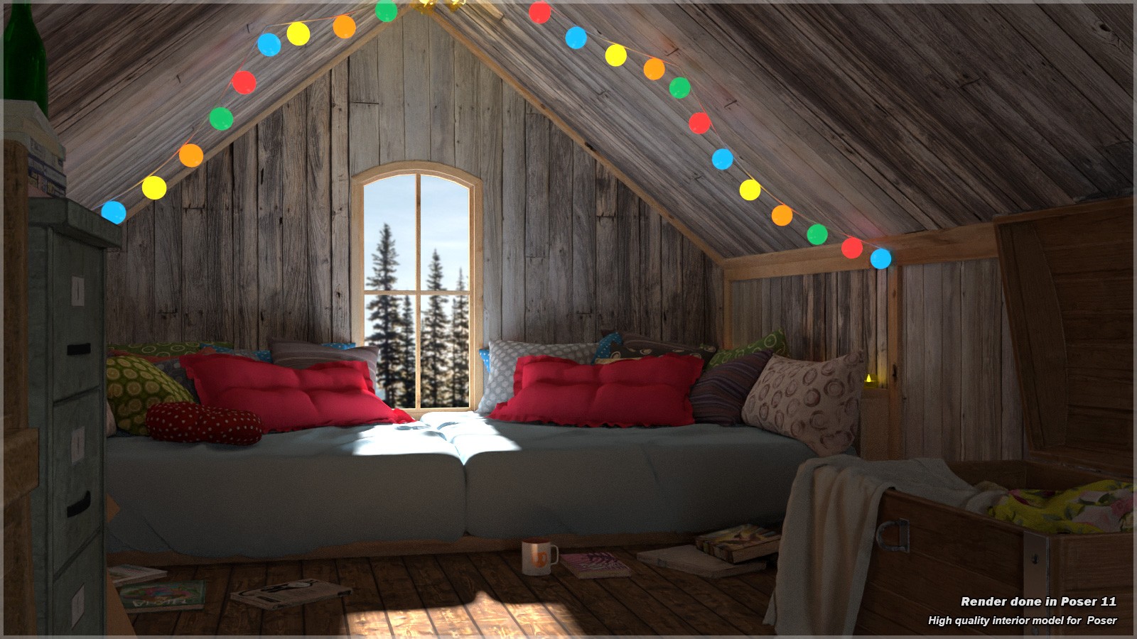 STZ Cozy attic for Poser by N/A