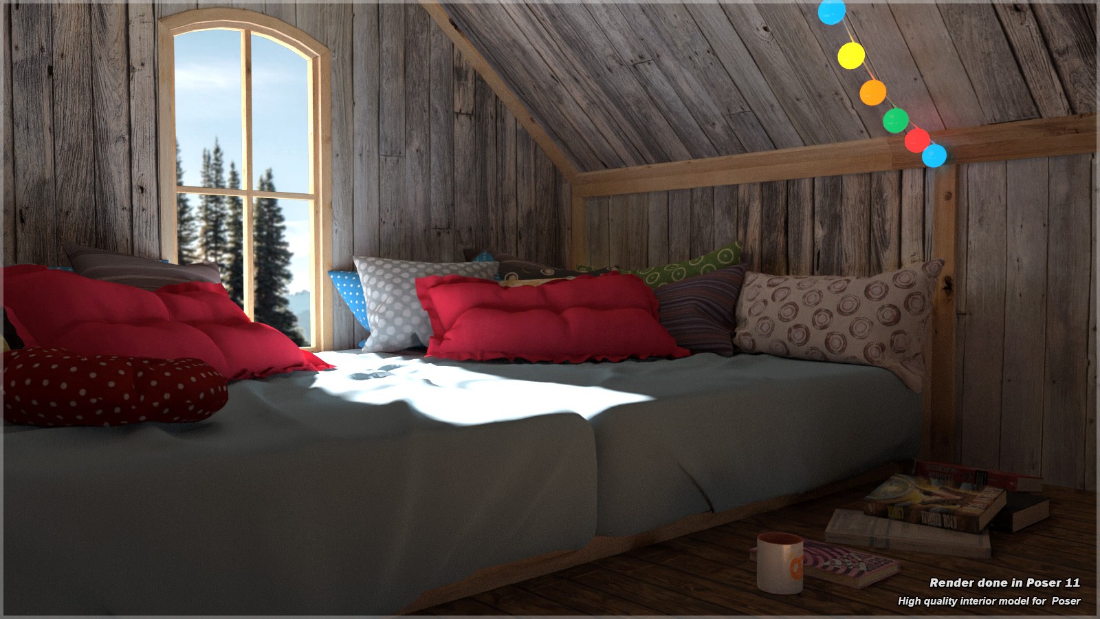STZ Cozy attic for Poser by N/A