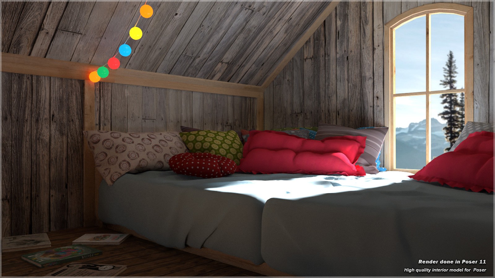 STZ Cozy attic for Poser by N/A