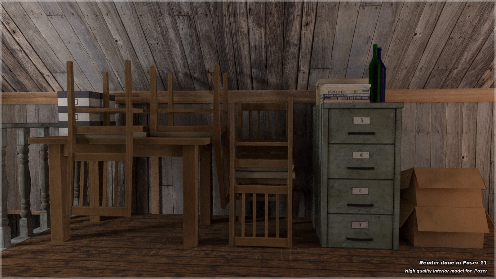STZ Cozy attic for Poser by N/A