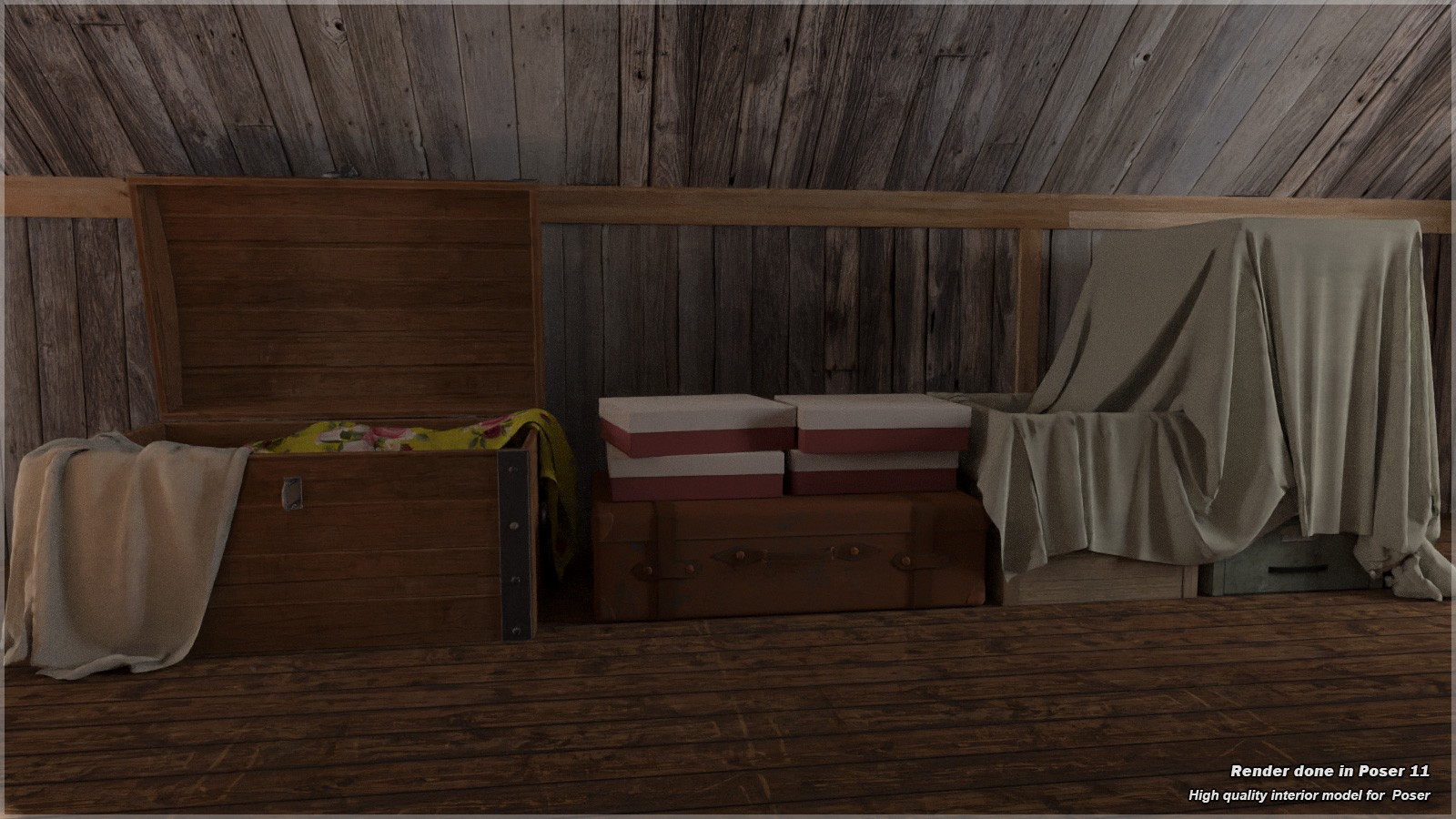 STZ Cozy attic for Poser by N/A