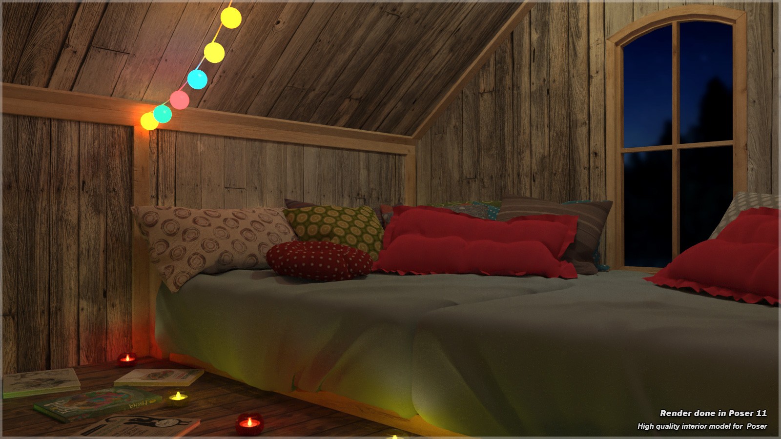 STZ Cozy attic for Poser by N/A