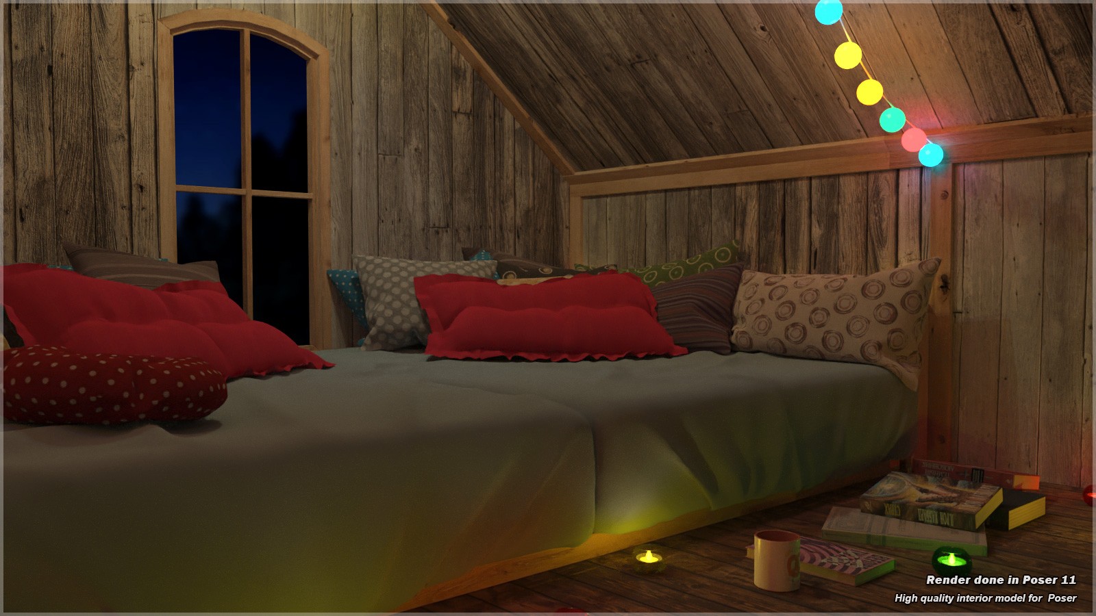 STZ Cozy attic for Poser by N/A