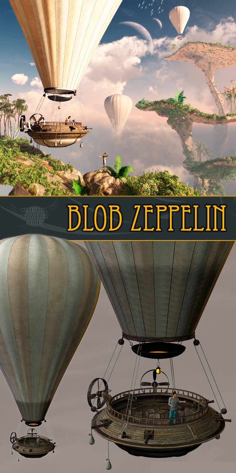 Blob Zeppelin for Daz Studio by N/A