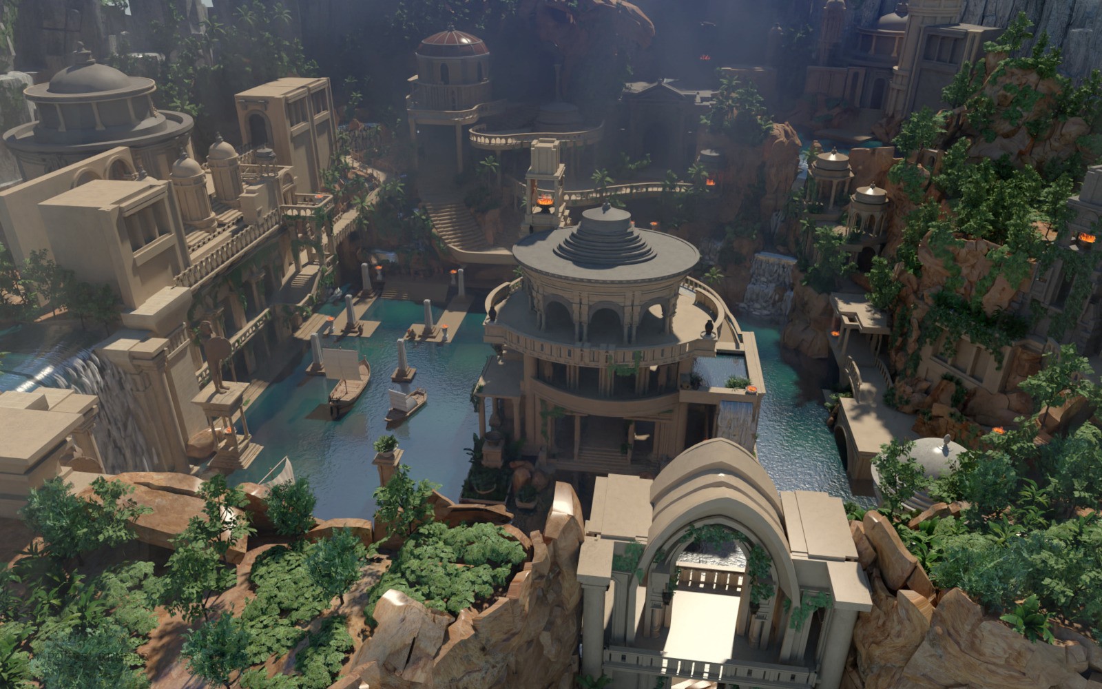 River Temple by N/A