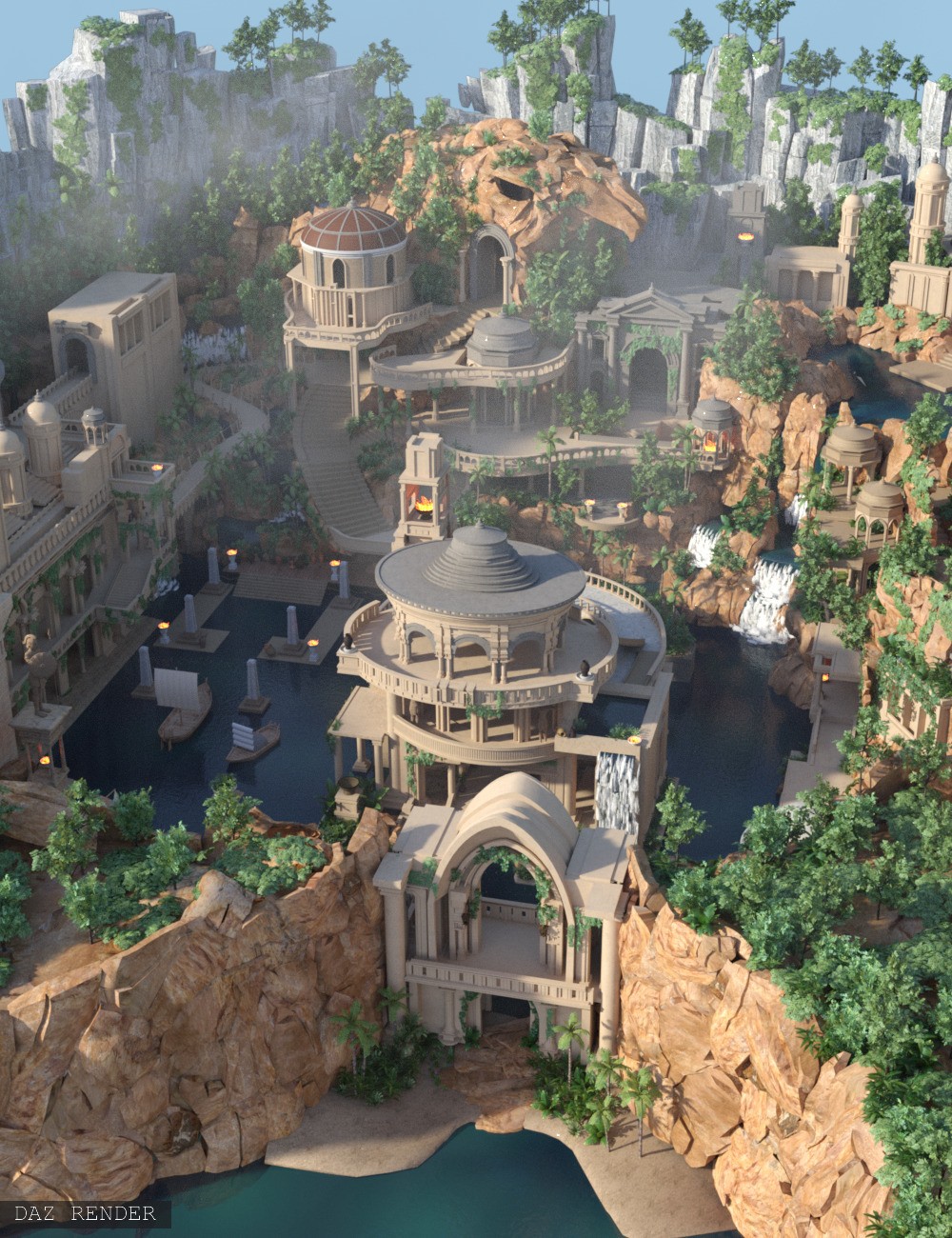 River Temple by N/A