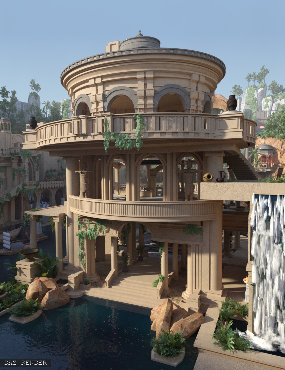 River Temple by N/A