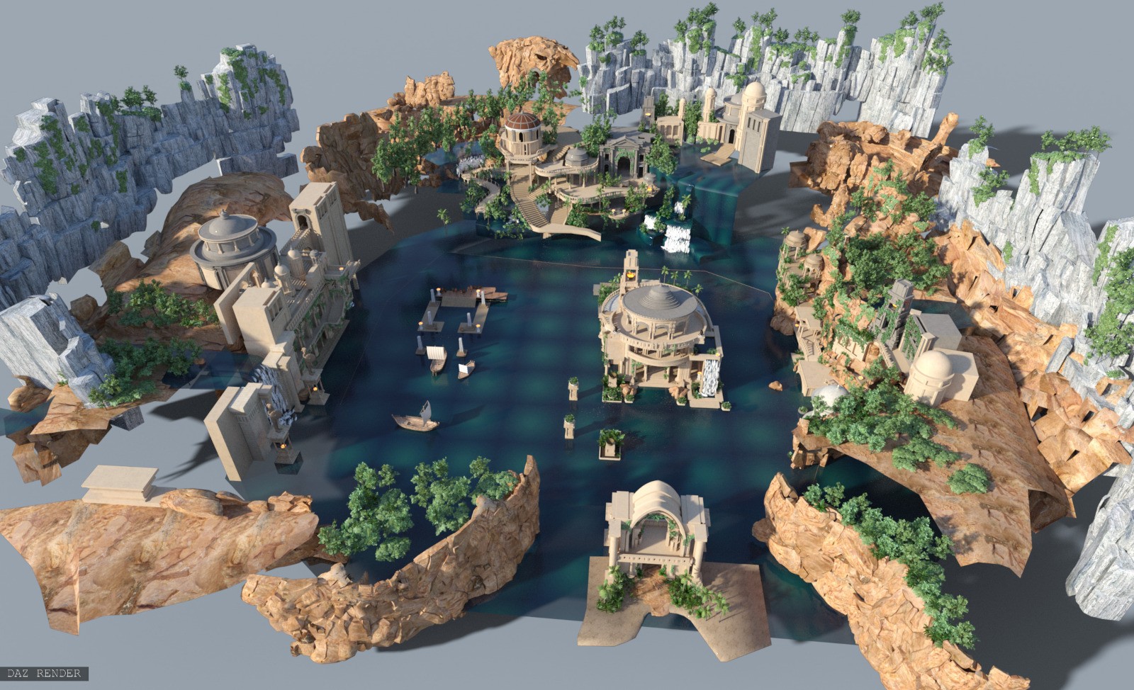 River Temple by N/A