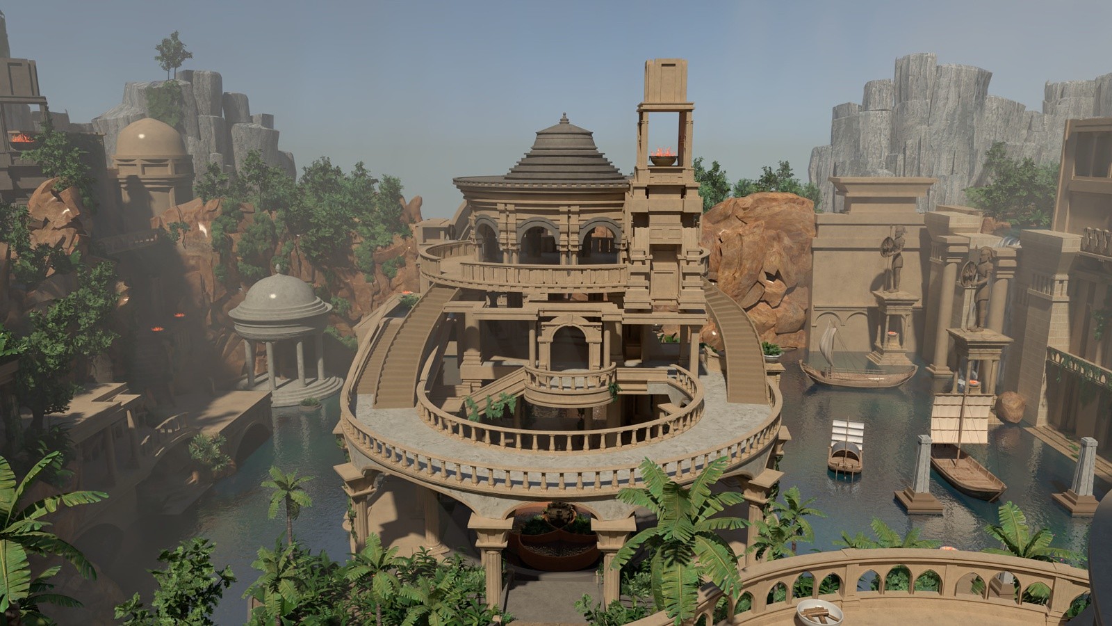 River Temple by N/A