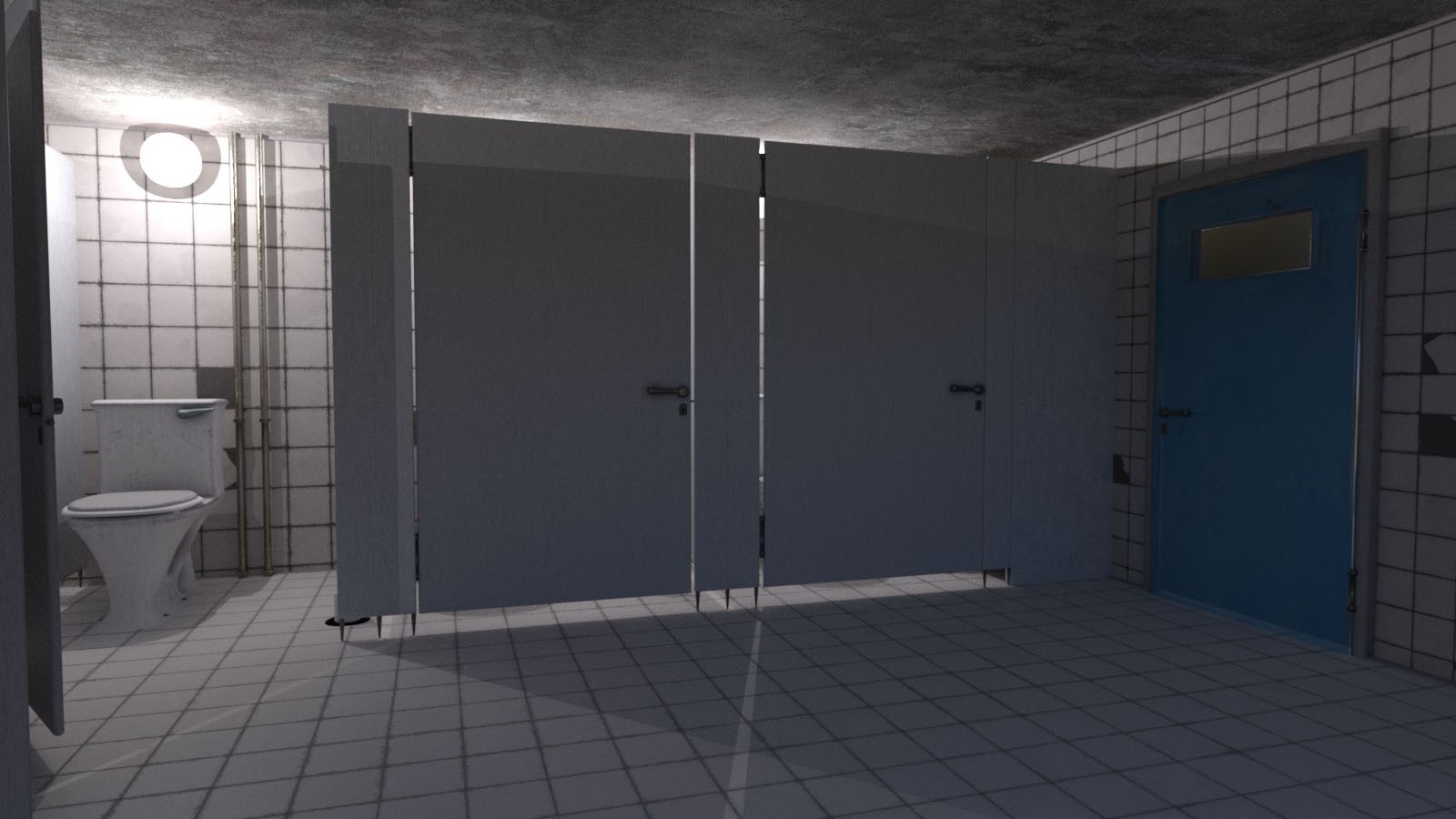 3D Scenery: Public Bathroom by N/A