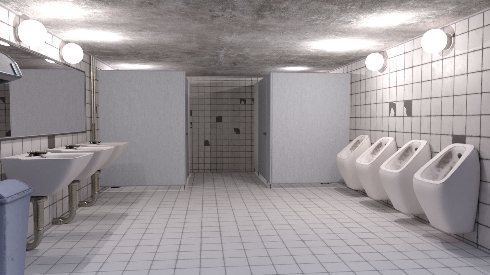 3D Scenery: Public Bathroom by N/A