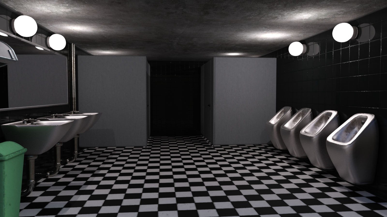 3D Scenery: Public Bathroom by N/A