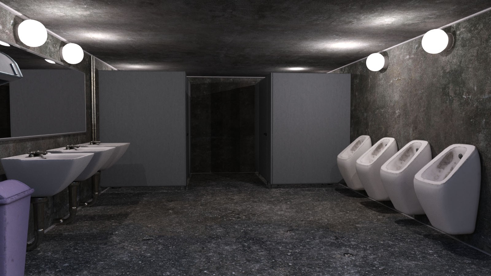 3D Scenery: Public Bathroom by N/A