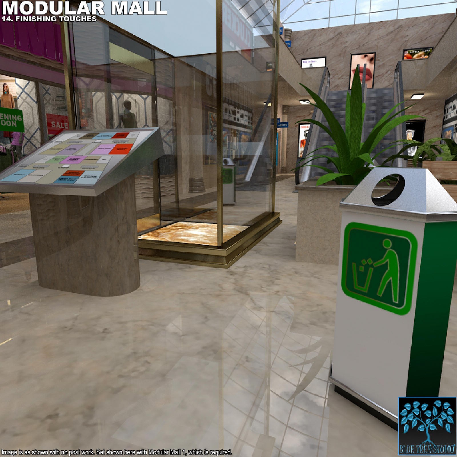 Modular Mall14: Finishing Touches for Poser by N/A