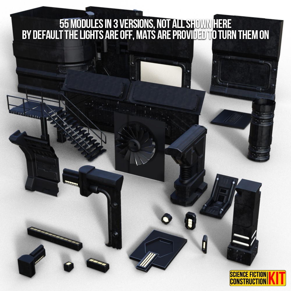 Science Fiction Construction Kit for Daz Studio by N/A