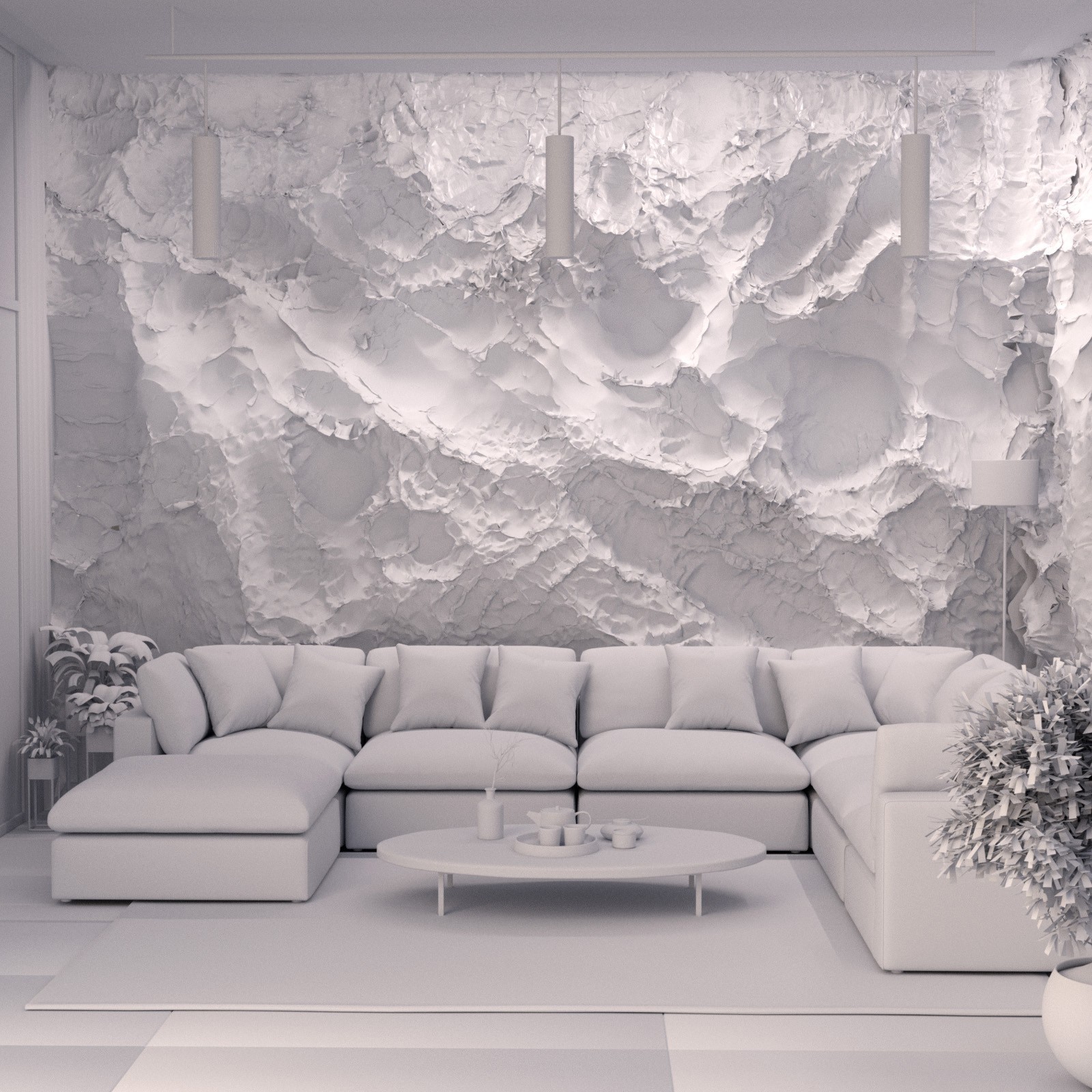 Rock Living Room Vignette for Daz Studio by N/A