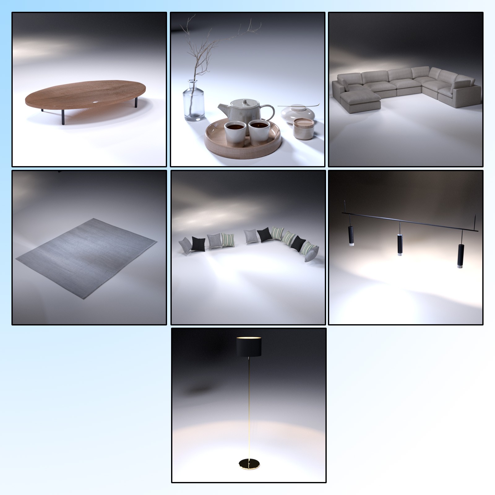 Rock Living Room Vignette for Daz Studio by N/A