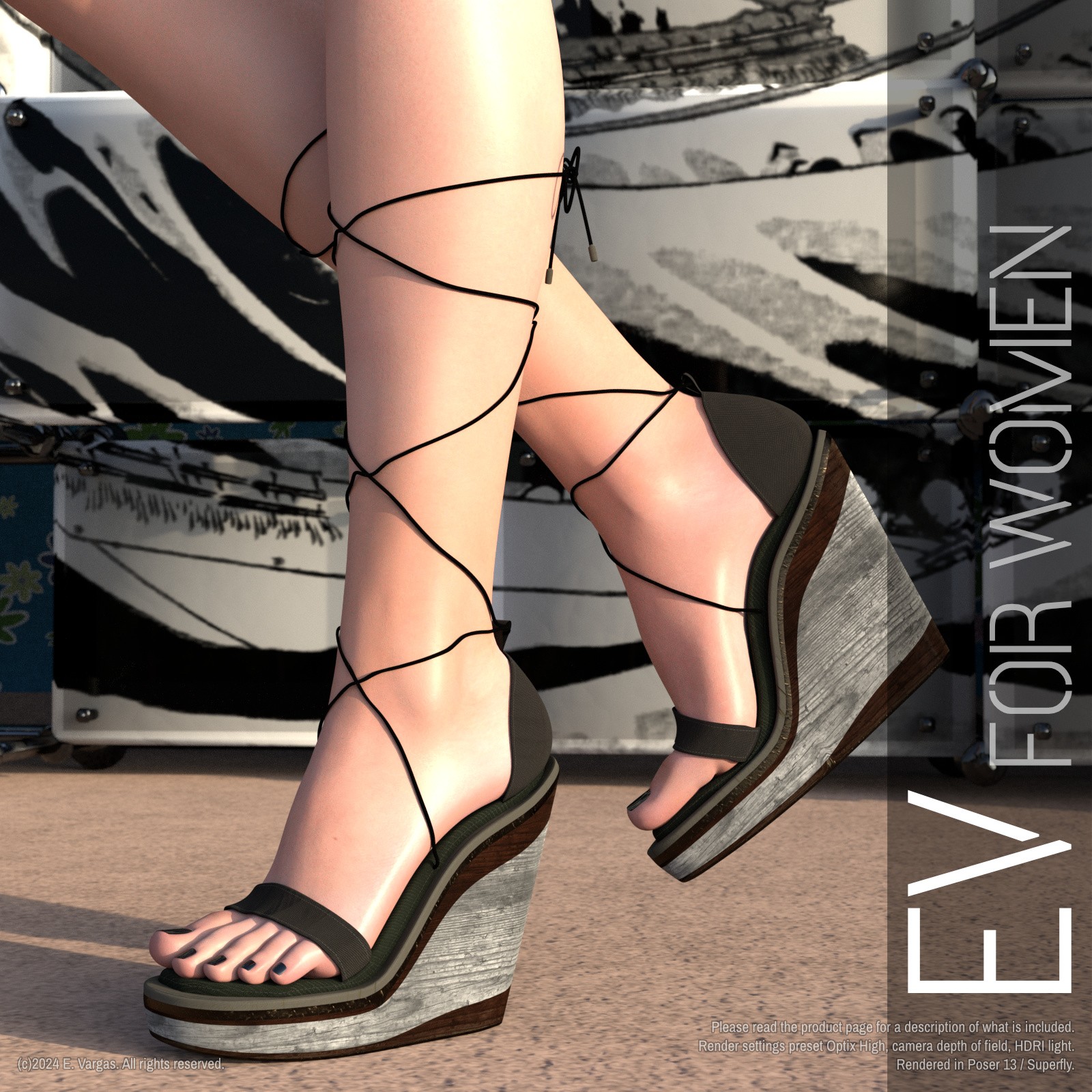 EV Lace-up platform heels - Dawn 2 Poser by N/A