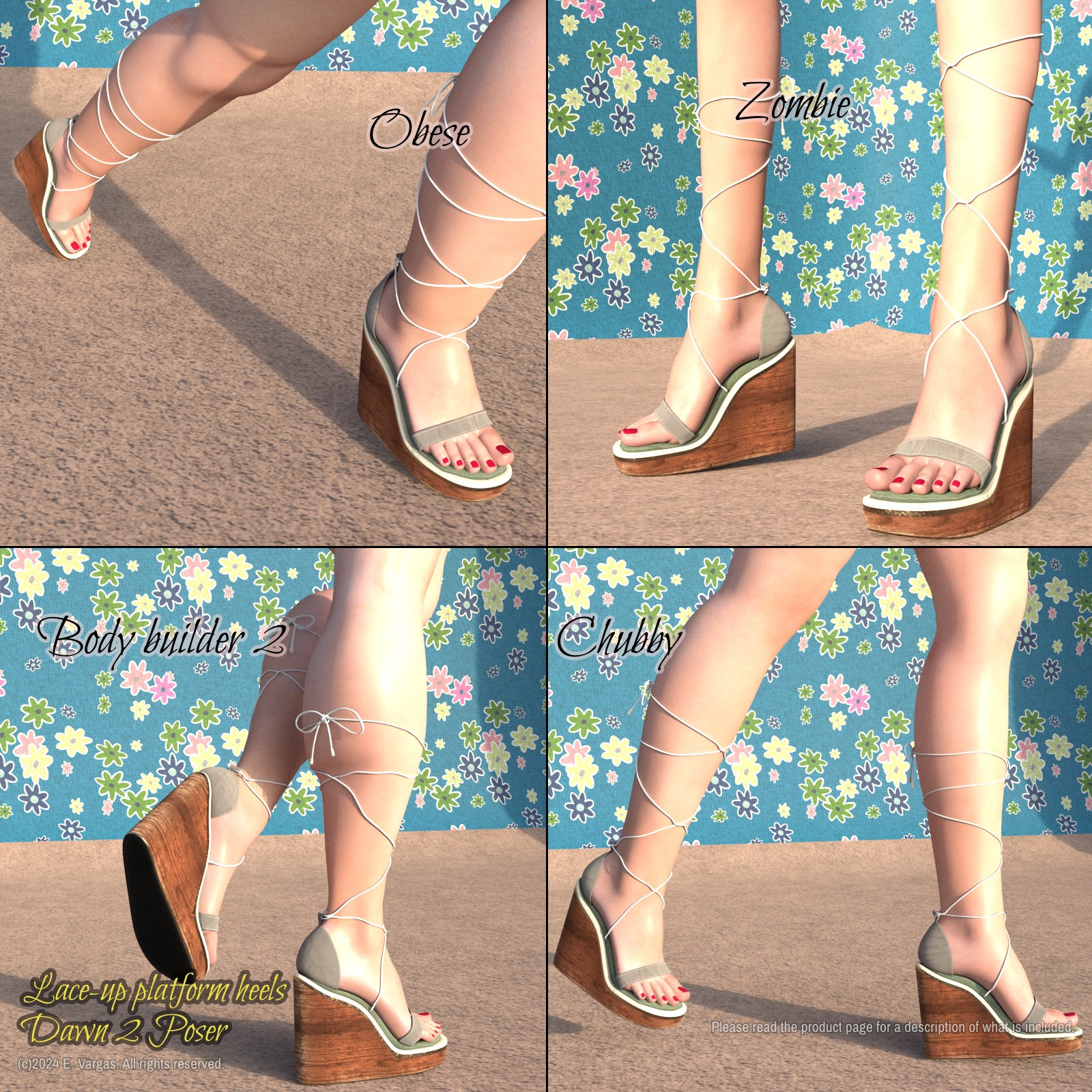 EV Lace-up platform heels - Dawn 2 Poser by N/A