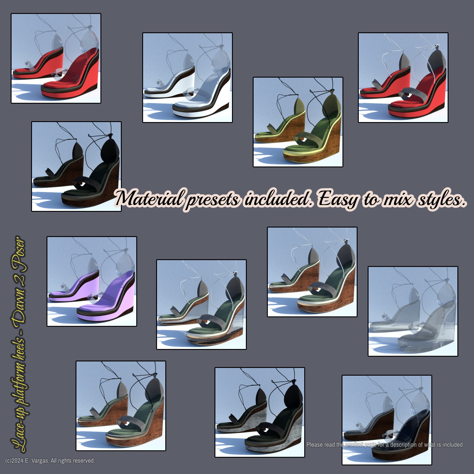 EV Lace-up platform heels - Dawn 2 Poser by N/A