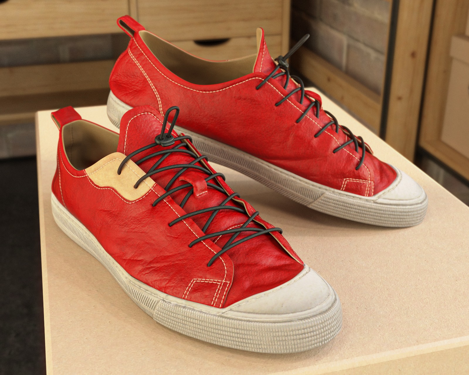 Perfectly Imperfect Leather Sneakers for G9 by N/A
