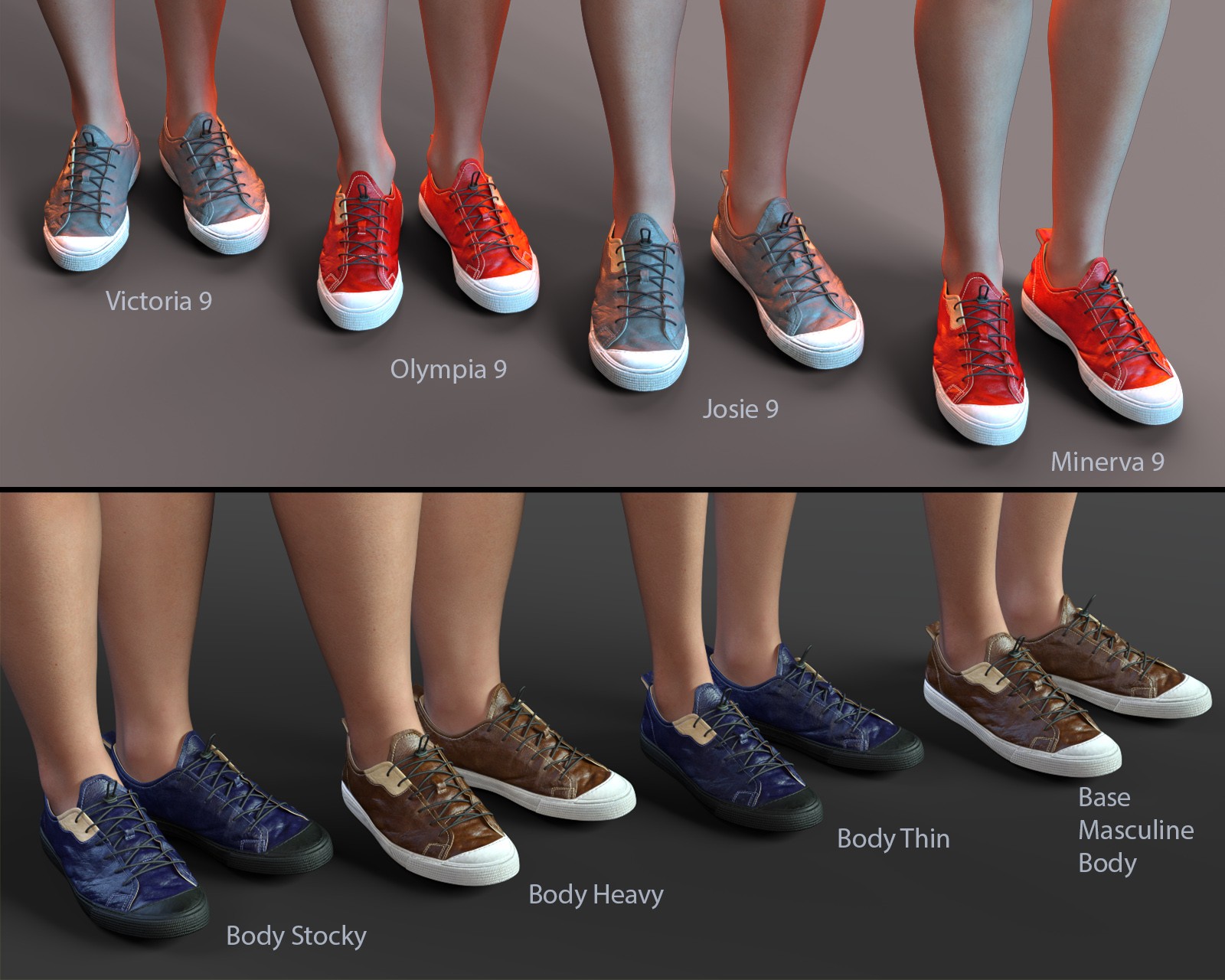 Perfectly Imperfect Leather Sneakers for G9 by N/A