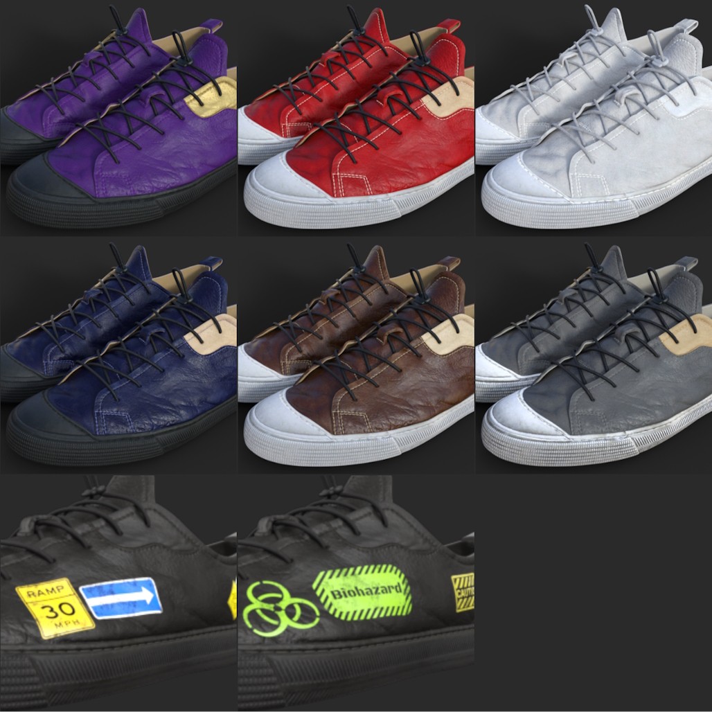 Perfectly Imperfect Leather Sneakers for G9 by N/A