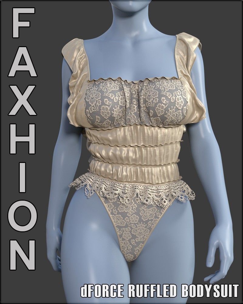 Faxhion - dForce Ruffled Bodysuit by N/A