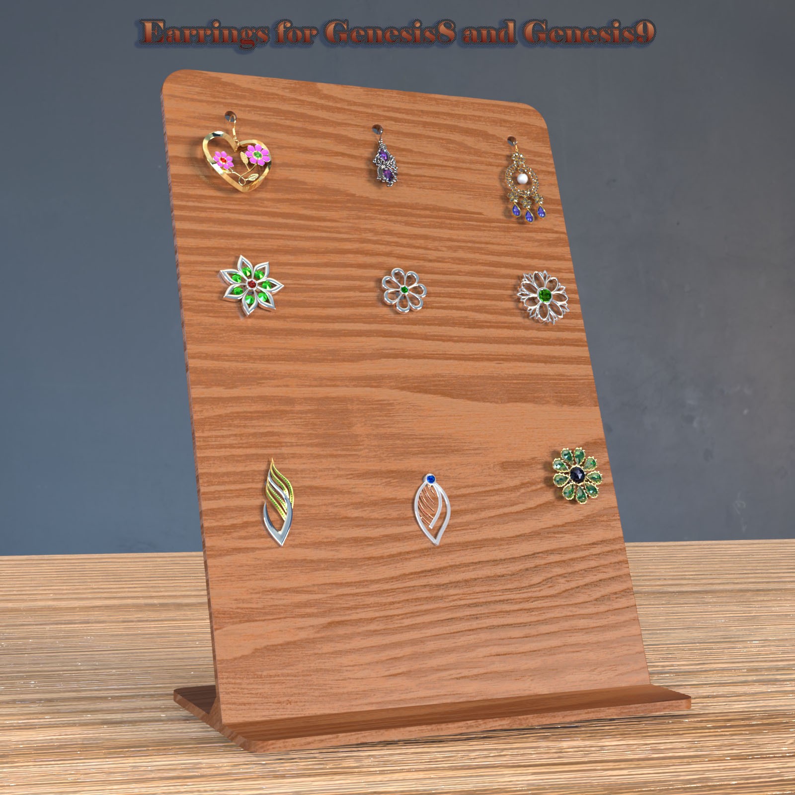 Earrings for Genesis8 and Genesis9 by N/A