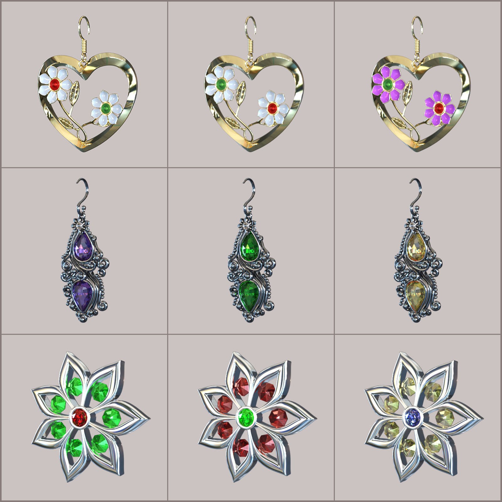 Earrings for Genesis8 and Genesis9 by N/A