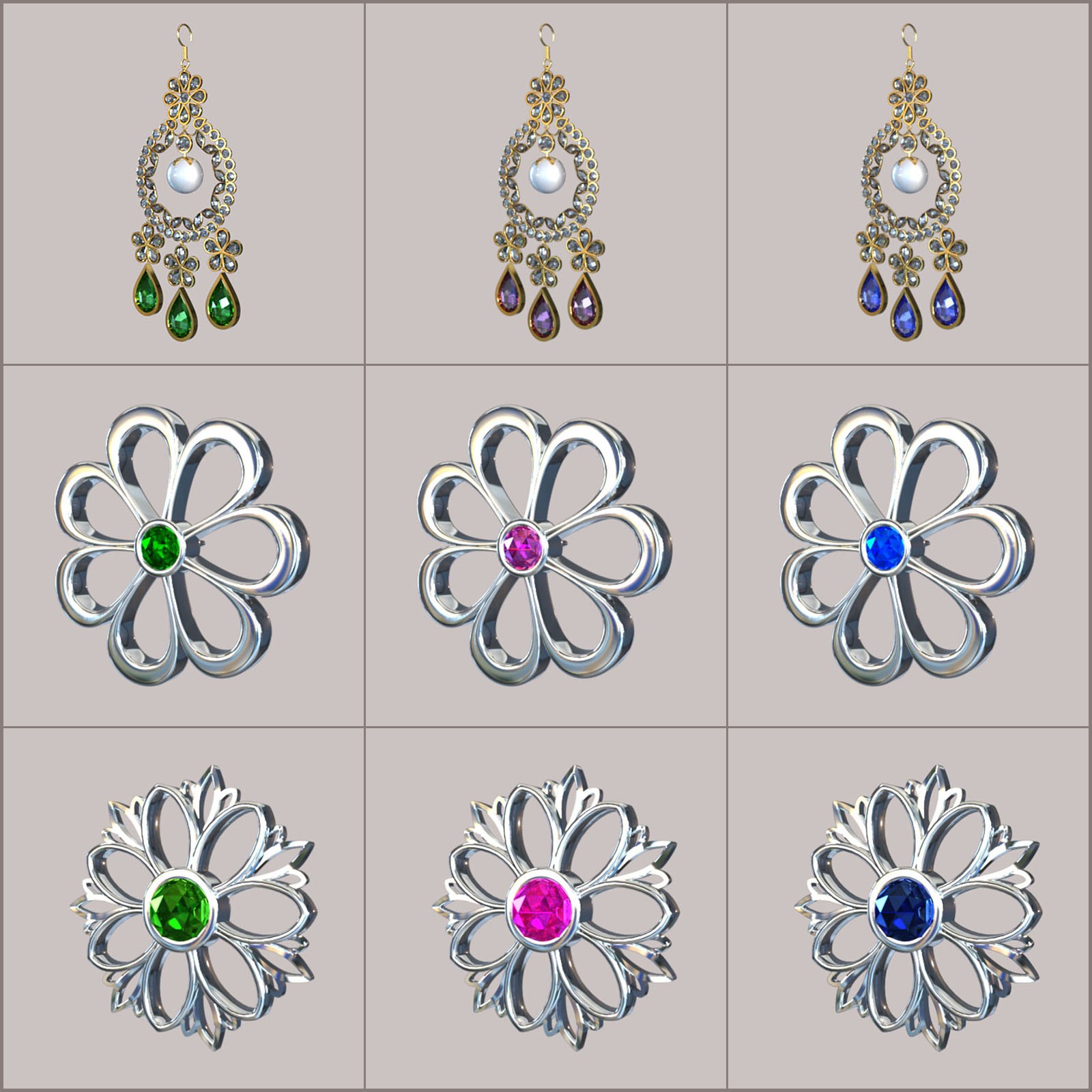 Earrings for Genesis8 and Genesis9 by N/A