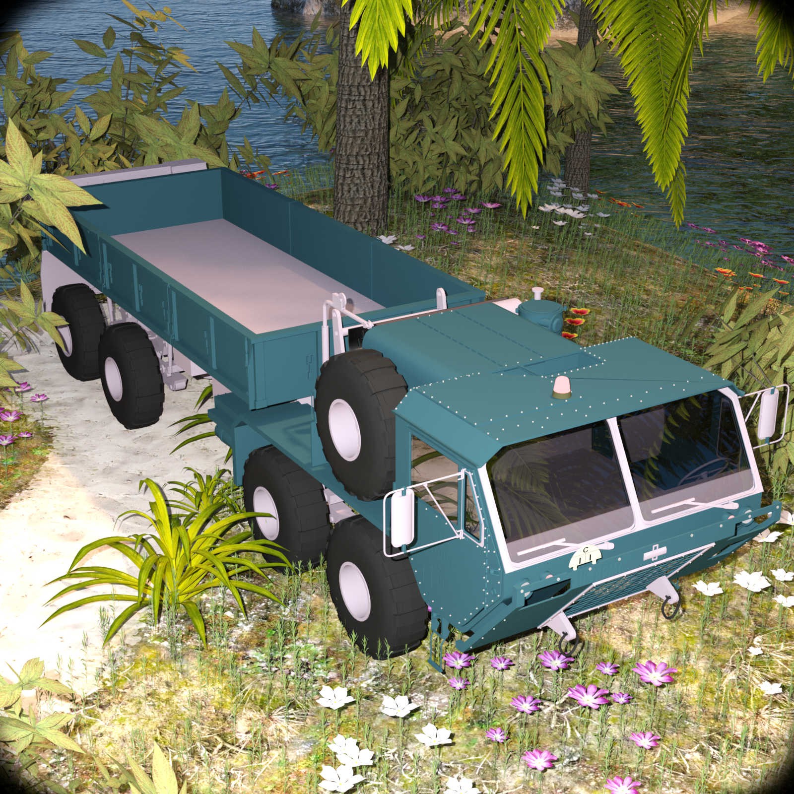 Camo-Cool Colors for M-977 HEMTT Military Cargo Vehicle (Truck) in Daz Studio by N/A