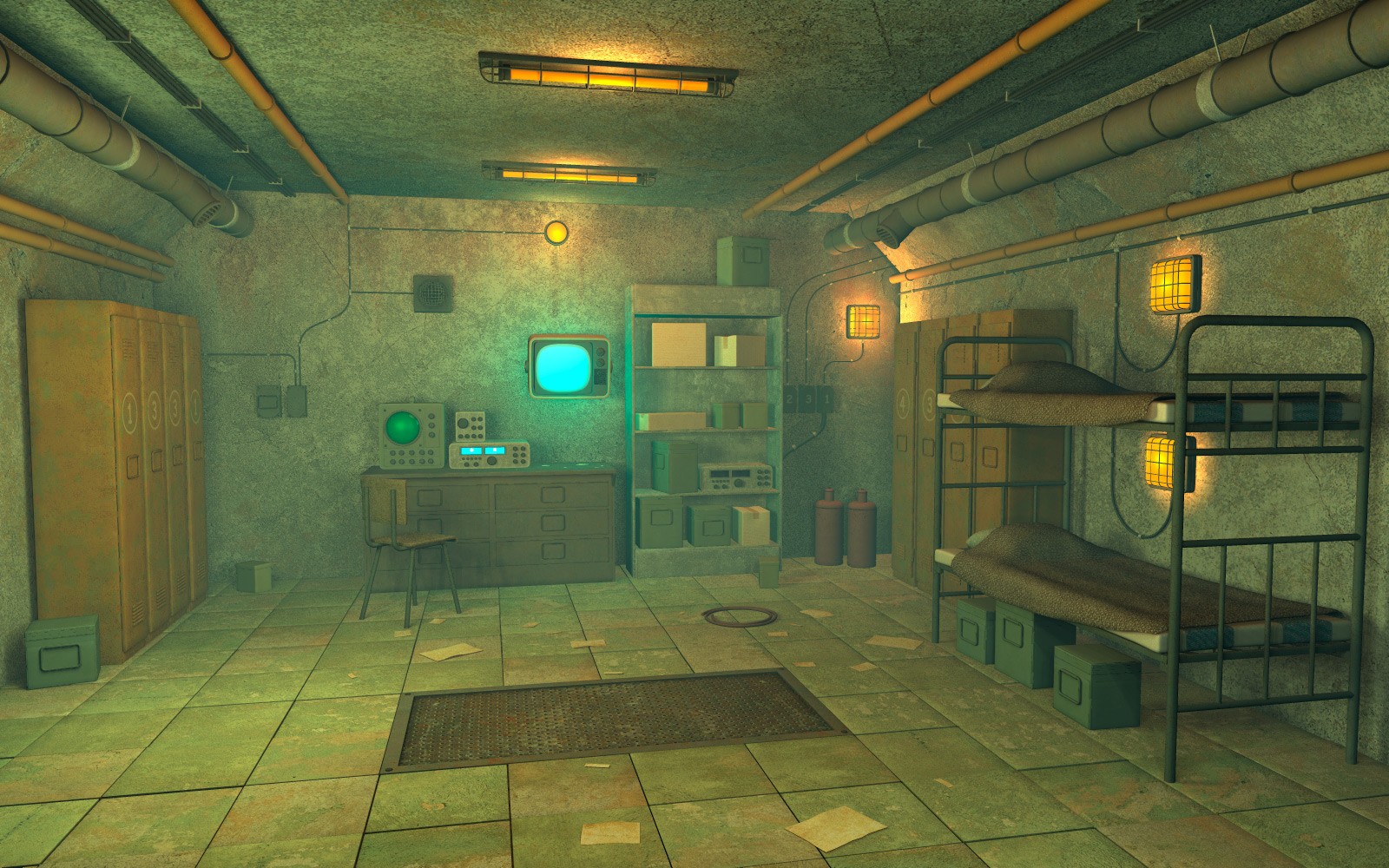 Atomic shelter for Daz Studio by N/A