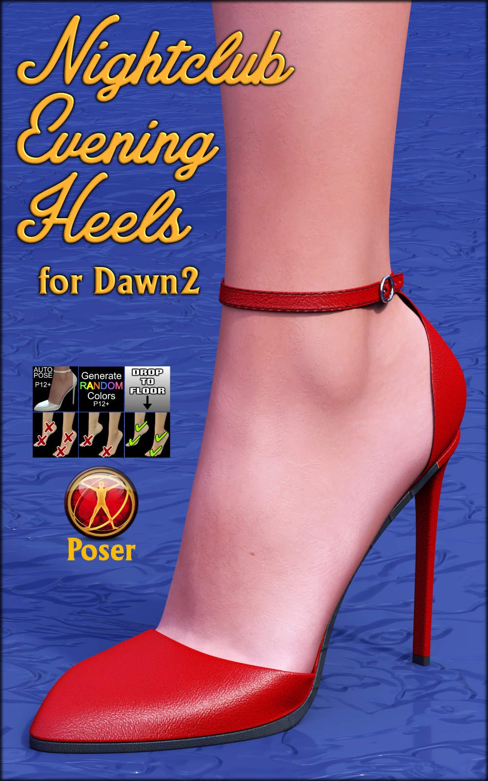 Nightclub Evening Heels for Dawn2 (Poser) by N/A