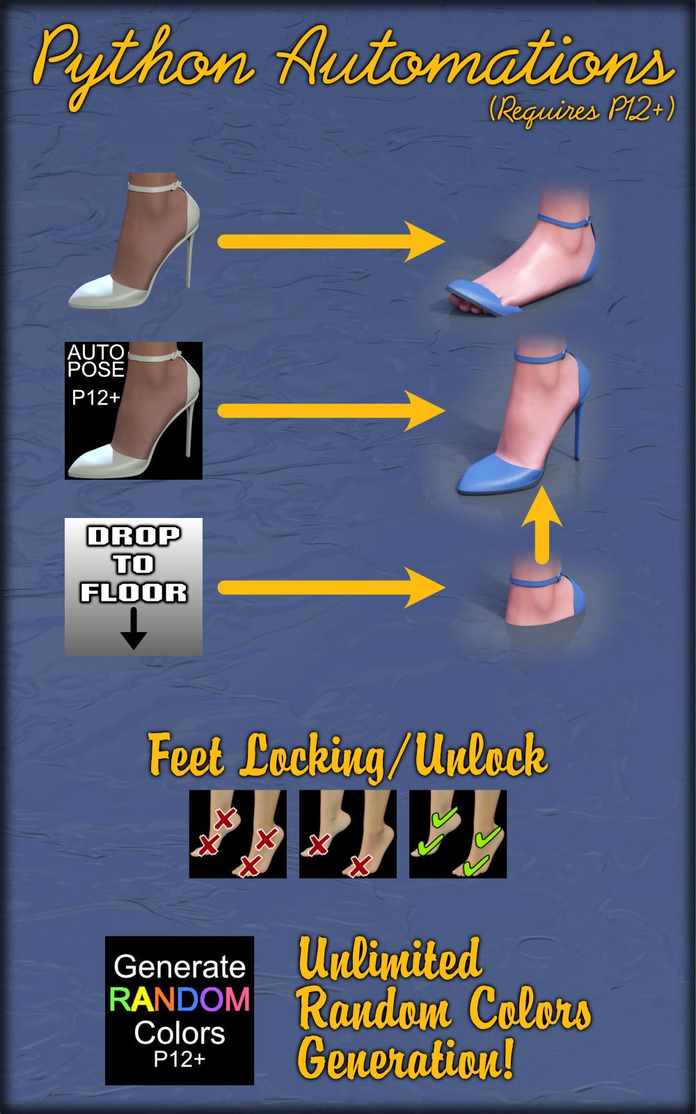 Nightclub Evening Heels for Dawn2 (Poser) by N/A