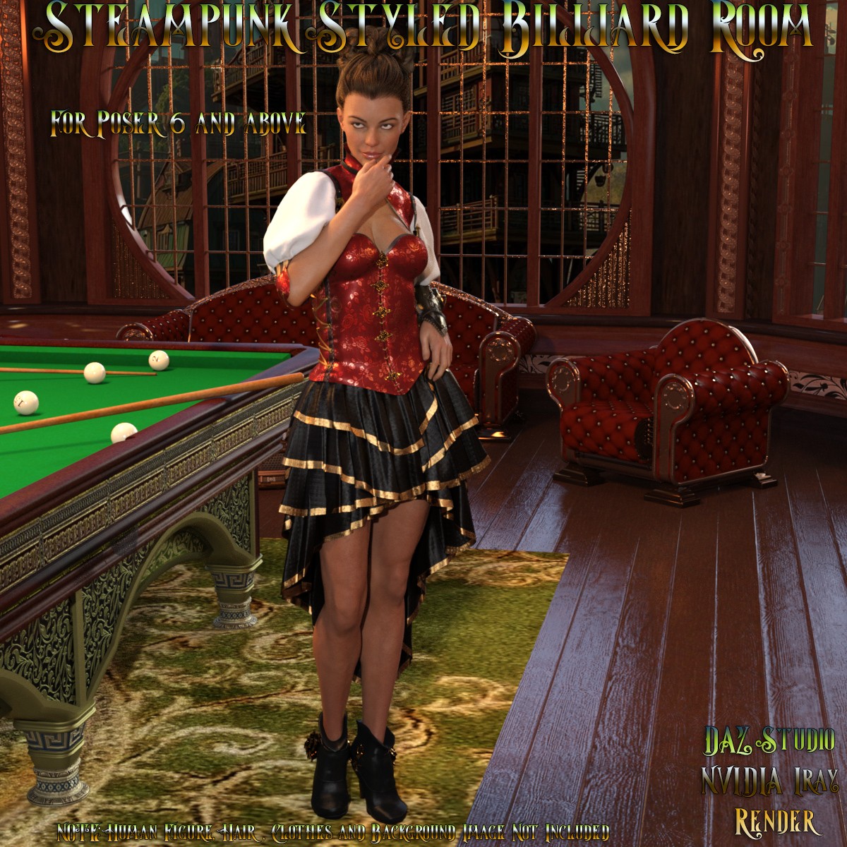 AJ Steampunk Styled Billiard Room by N/A