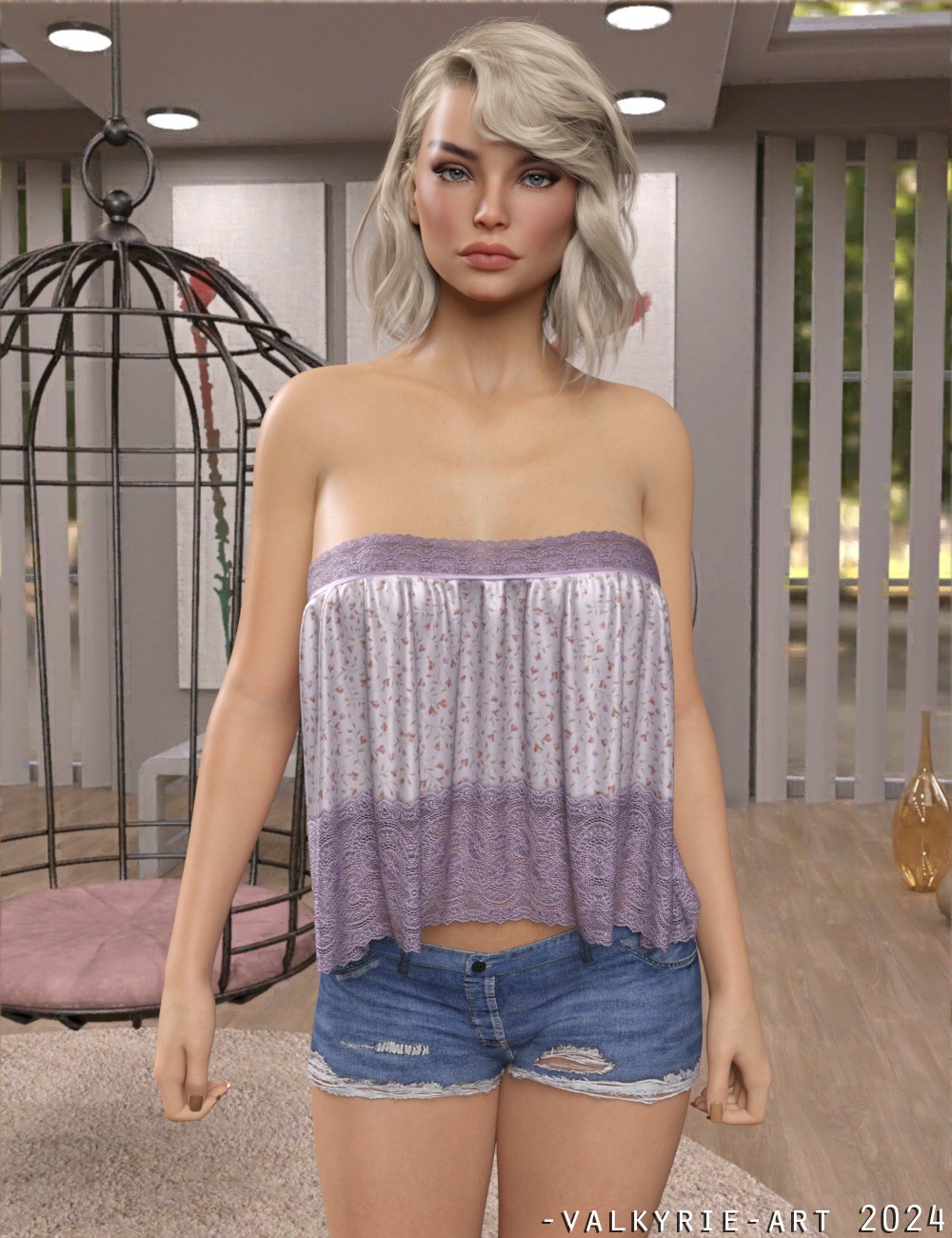 InStyle-dForce Wide Straps Top for Genesis 8 & 8.1 Females and Genesis 9 Femine by N/A