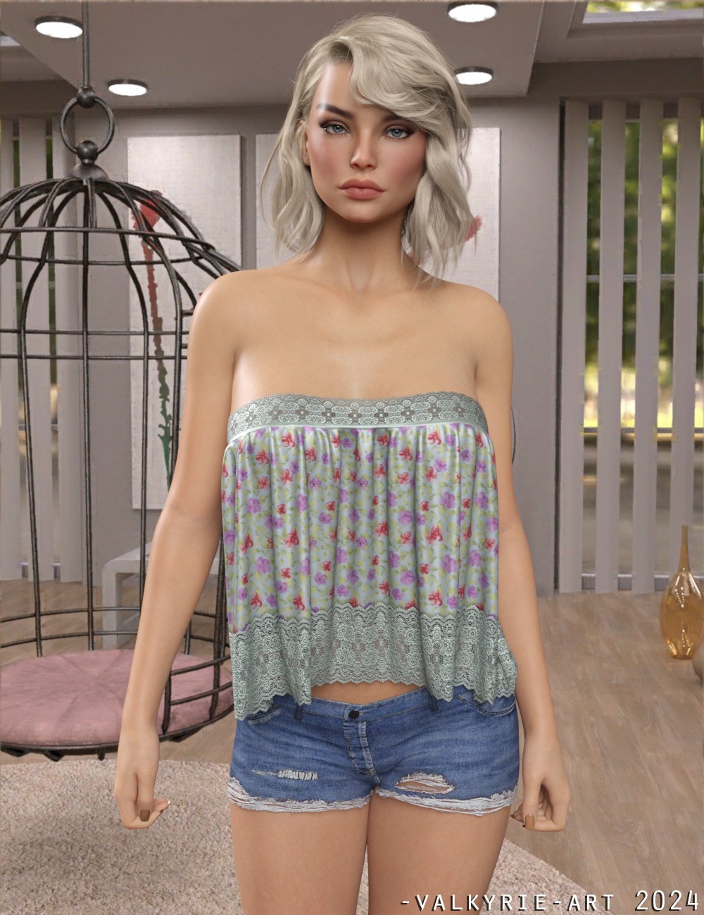 InStyle-dForce Wide Straps Top for Genesis 8 & 8.1 Females and Genesis 9 Femine by N/A