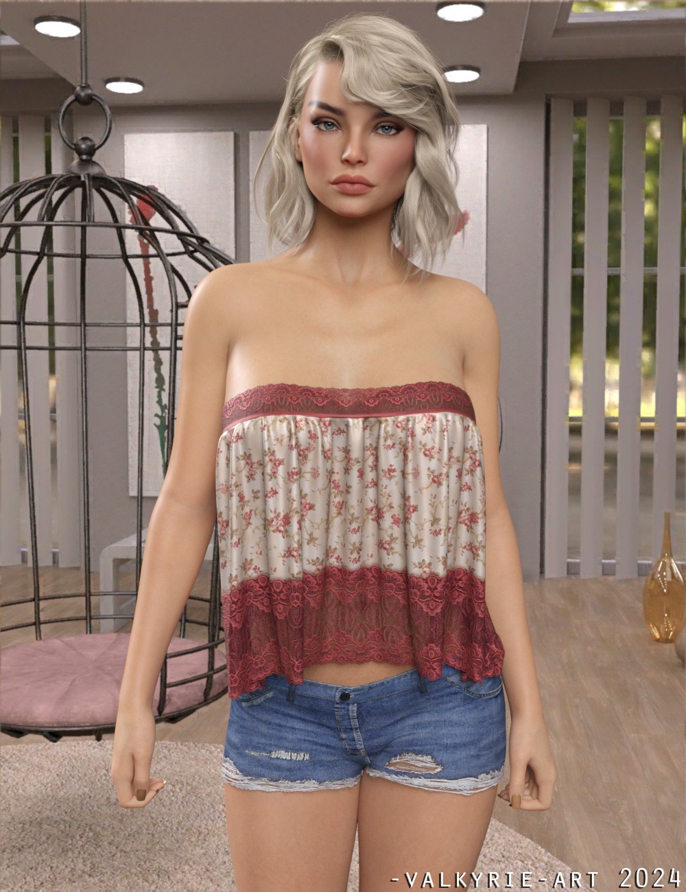 InStyle-dForce Wide Straps Top for Genesis 8 & 8.1 Females and Genesis 9 Femine by N/A