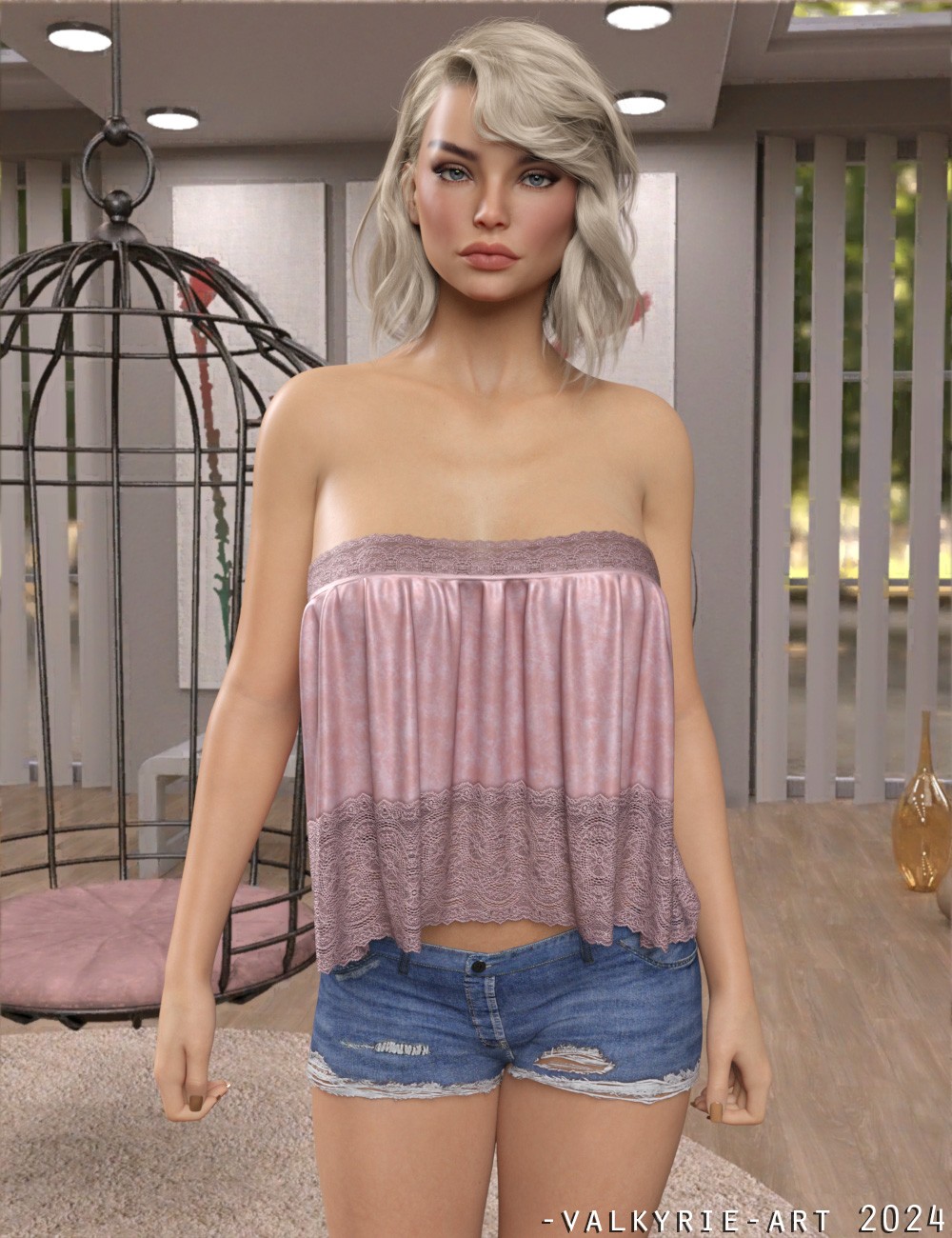 InStyle-dForce Wide Straps Top for Genesis 8 & 8.1 Females and Genesis 9 Femine by N/A